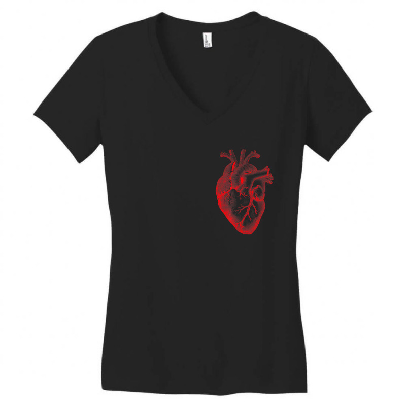 Cardiologist Heart Anatomy Cardiology Women's V-Neck T-Shirt by cm-arts | Artistshot