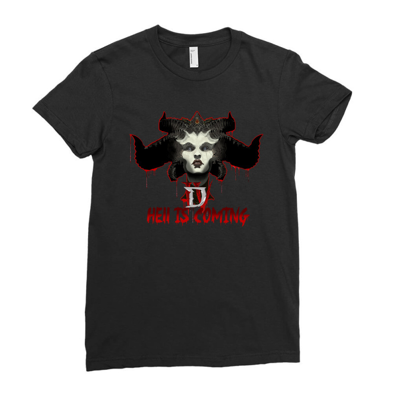 Diablo 4 Hell Is Coming Ladies Fitted T-Shirt by SilverSollida | Artistshot