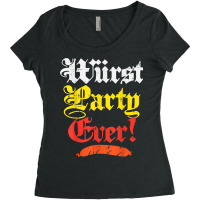 Wurst Party Ever Funny Oktoberfest Sausage Men Women Kids T Shirt Women's Triblend Scoop T-shirt | Artistshot