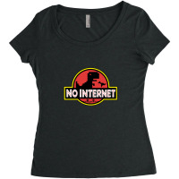 No Internet Park Women's Triblend Scoop T-shirt | Artistshot