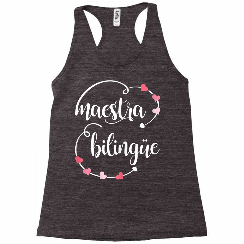 Womens Cute Maestra Bilingue Bilingual Spanish Teacher T Shirt Racerback Tank by cm-arts | Artistshot