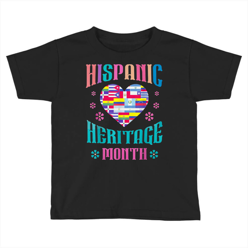 Latin Countries Flag Heart Hispanic Heritage Month Latino T Shirt Toddler T-shirt by leiseyxlmorit | Artistshot