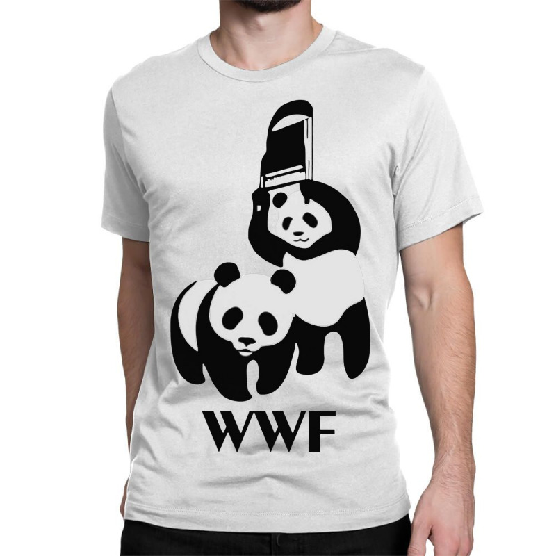 Funny Twin Pandas Fight Classic T-shirt | Artistshot