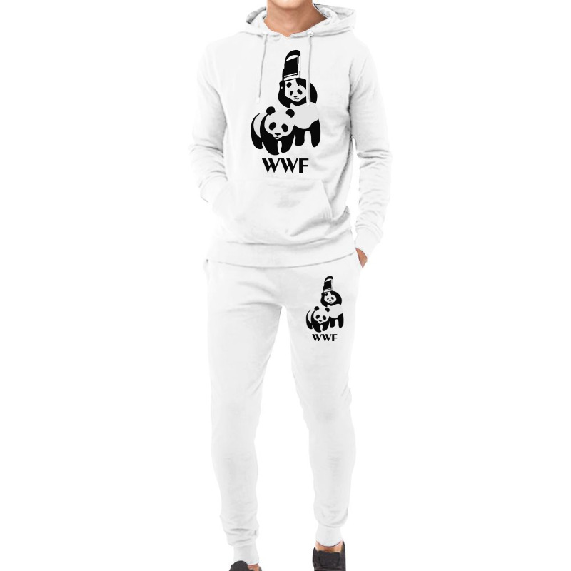 Funny Twin Pandas Fight Hoodie & Jogger Set | Artistshot