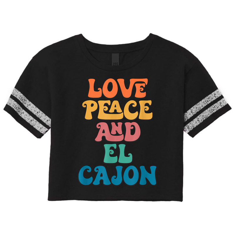 Love Peace And El Cajon California, Groovy El Cajon City T Shirt Scorecard Crop Tee by leiseyxlmorit | Artistshot