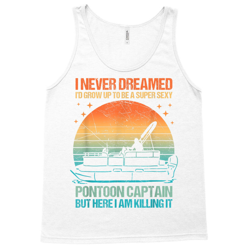 Boat Stuff Captain Funny Pontoon Boating Lake Ship T Shirt Tank Top | Artistshot