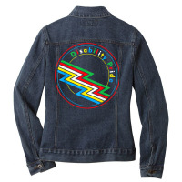 Disability Pride Flag Disabled Month Disability Awareness T Shirt Ladies Denim Jacket | Artistshot