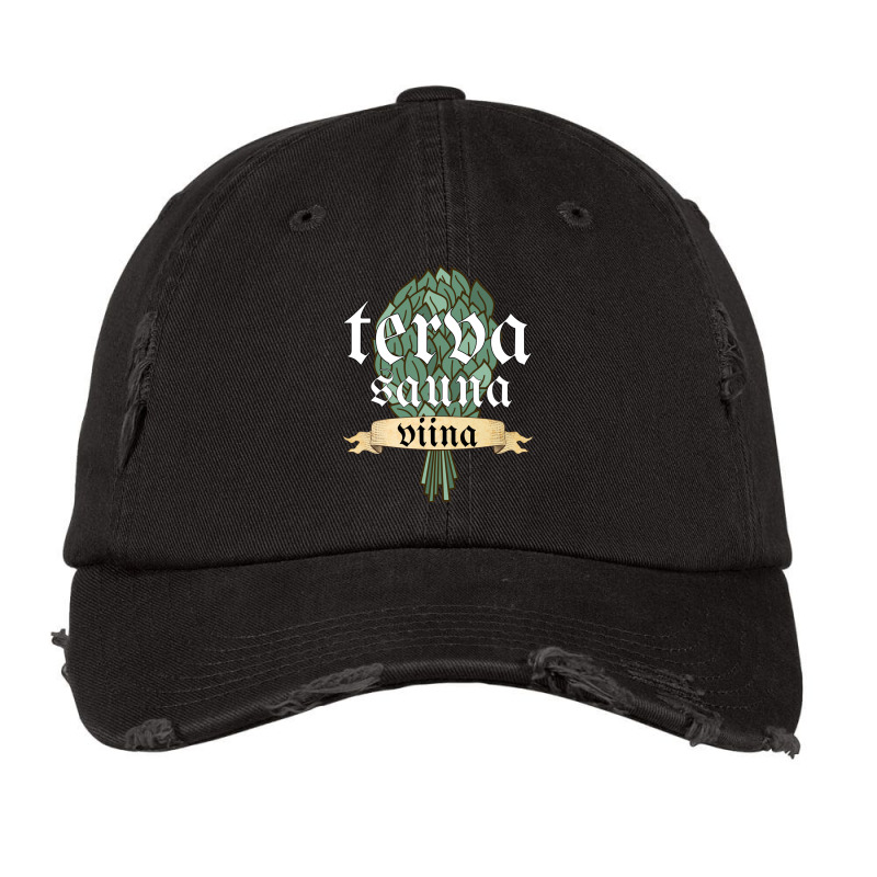 Terva Sauna Viina Vintage Cap by STEVEHICKS | Artistshot