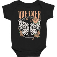 Vintage Retro Dreamer Butterfly 80's 90's Style Lover Baby Bodysuit | Artistshot