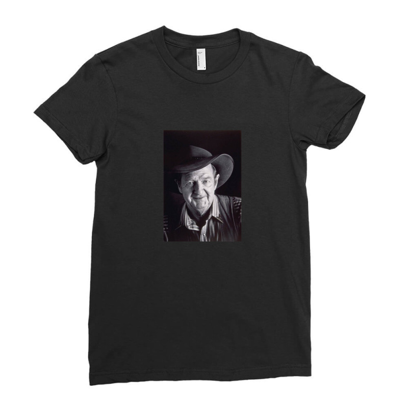 Slim Dusty- Black & White Ladies Fitted T-Shirt by ZarkoSuklje | Artistshot