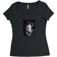 Slim Dusty- Black & White Women's Triblend Scoop T-shirt | Artistshot