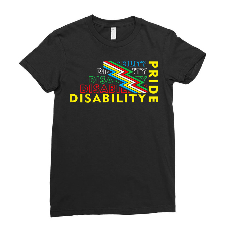 Disability Pride Flag July Supporter Disabled Pride T Shirt Ladies Fitted T-Shirt by cm-arts | Artistshot