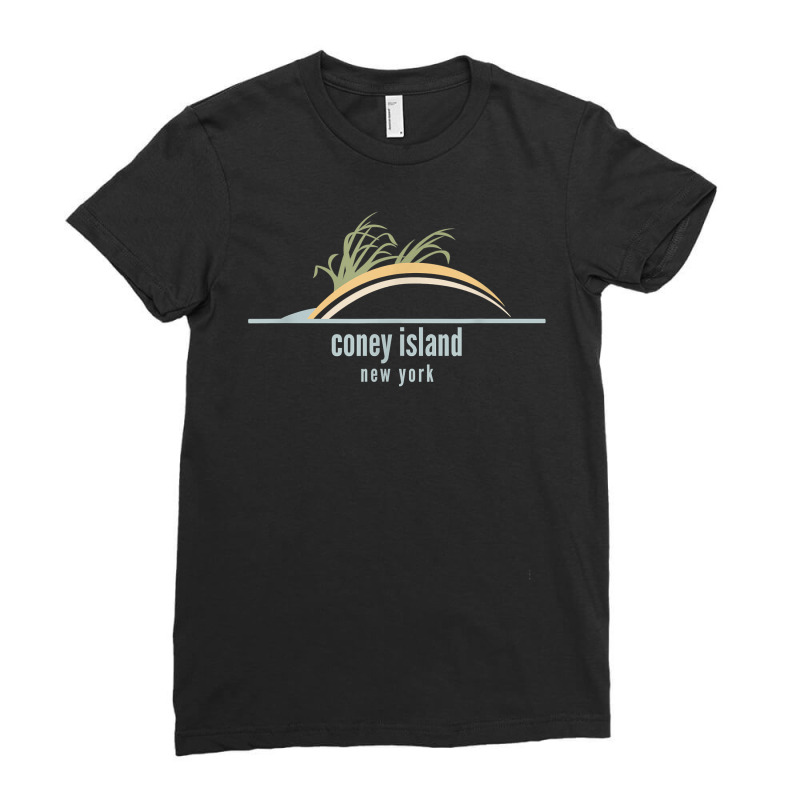 New York Beach Souvenir   Coney Island T Shirt Ladies Fitted T-Shirt by cm-arts | Artistshot