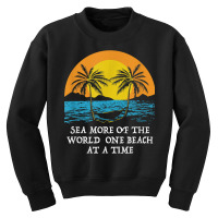 One Beach At A Time Trip Ocean Travel Beach Lover Summer T Shirt Youth Sweatshirt | Artistshot