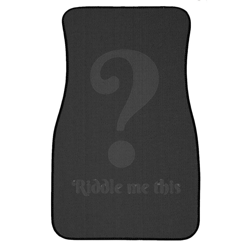 Riddle Me This Front Car Mat | Artistshot