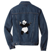 Banksy Pandamonium Armed Panda Artwork, Pandemonium Street Art, Design Men Denim Jacket | Artistshot