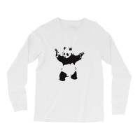 Banksy Pandamonium Armed Panda Artwork, Pandemonium Street Art, Design Long Sleeve Shirts | Artistshot