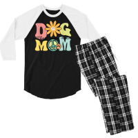 Petit Basset Griffon Vendeen Groovy Dog Mom Women Pet Lover T Shirt Men's 3/4 Sleeve Pajama Set | Artistshot