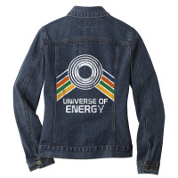 Universe Of Energy In Vintage Distressed Style 1 Ladies Denim Jacket | Artistshot