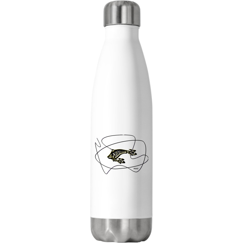 Casting Lure Design, Art Of Fishing Stainless Steel Water Bottle | Artistshot