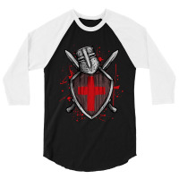 Templar Knight Crusader Crusades 3/4 Sleeve Shirt | Artistshot