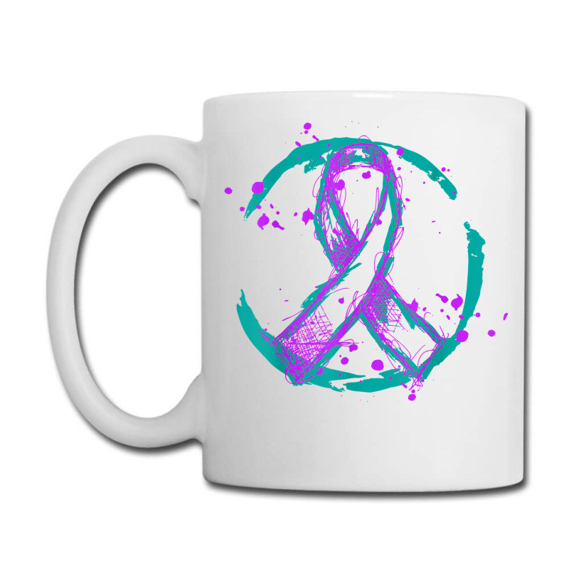 Retro Purple Green Ribbon National Hospice Palliative Care T Shirt Coffee Mug | Artistshot