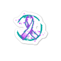 Retro Purple Green Ribbon National Hospice Palliative Care T Shirt Sticker | Artistshot