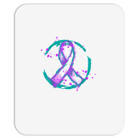 Retro Purple Green Ribbon National Hospice Palliative Care T Shirt Mousepad | Artistshot