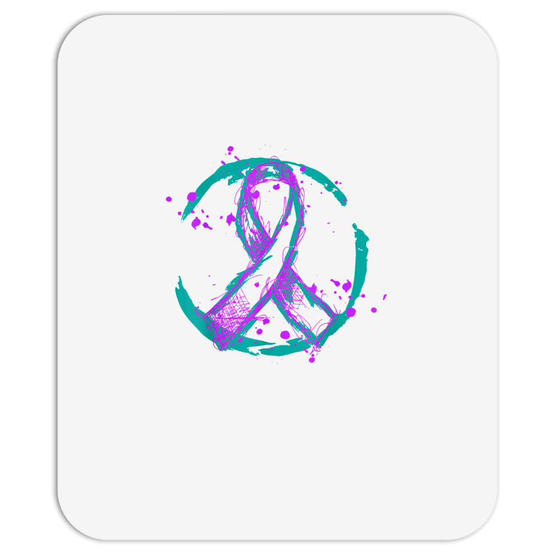 Retro Purple Green Ribbon National Hospice Palliative Care T Shirt Mousepad | Artistshot