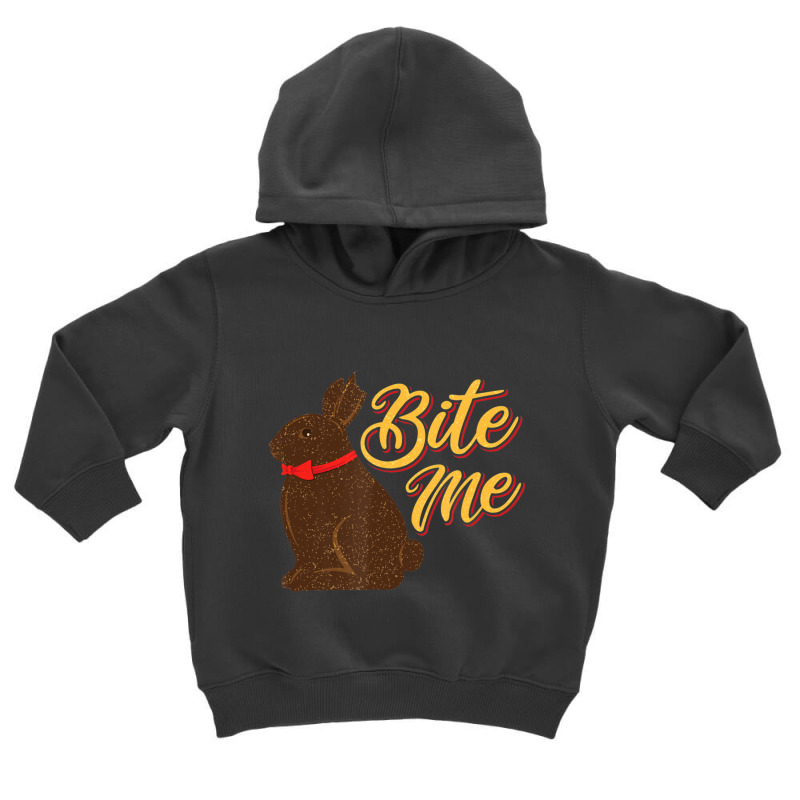 Bite Me Chocolate Bunny Missing Part Ear Toddler Hoodie by Coble Spellman | Artistshot