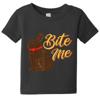 Bite Me Chocolate Bunny Missing Part Ear Baby Tee | Artistshot