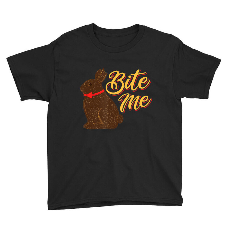 Bite Me Chocolate Bunny Missing Part Ear Youth Tee by Coble Spellman | Artistshot