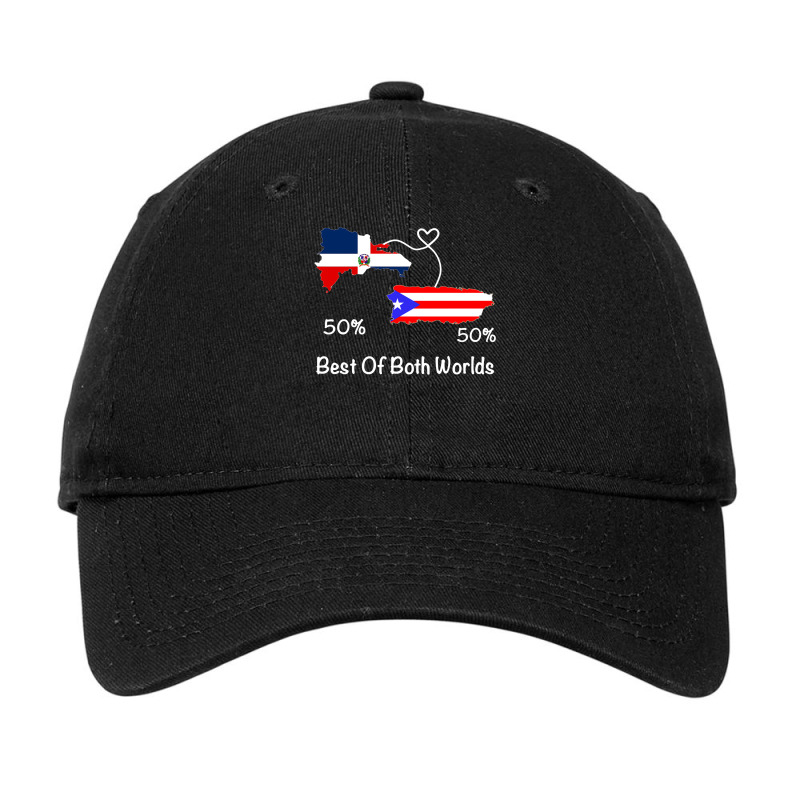 Half Puerto Rican Half Dominican Flag Map Combined Pr Rd Long Sleeve T Adjustable Cap by cm-arts | Artistshot