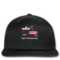 Half Puerto Rican Half Dominican Flag Map Combined Pr Rd Long Sleeve T Printed Hat | Artistshot