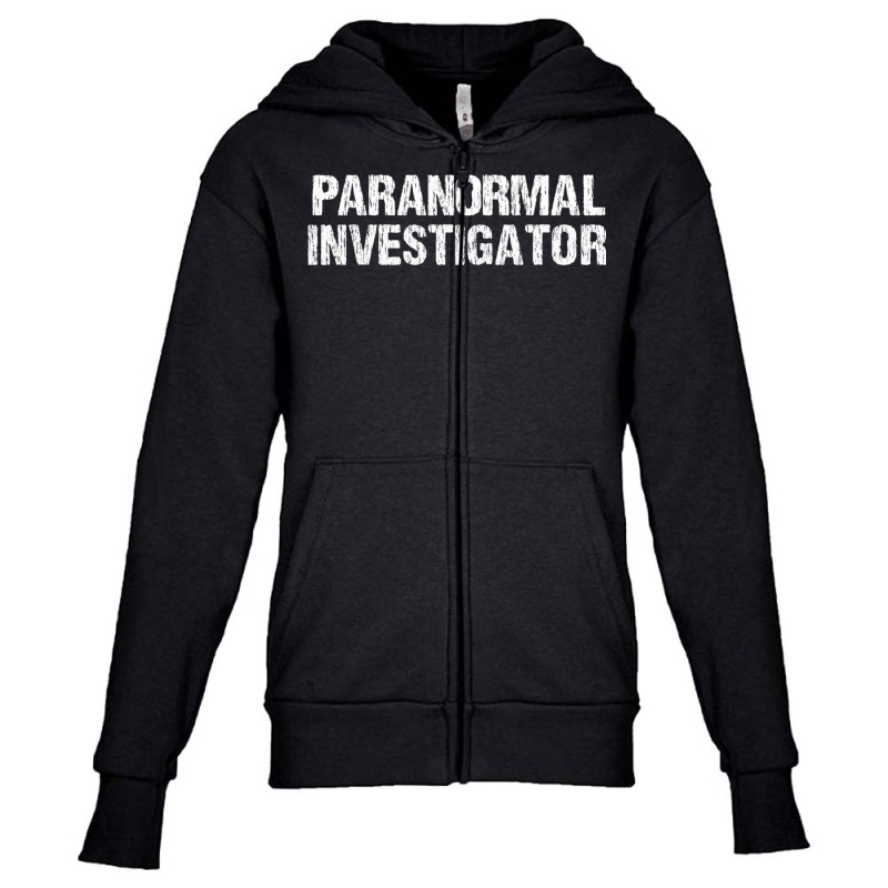 Paranormal Investigator Long Sleeve T Shirt Youth Zipper Hoodie by cm-arts | Artistshot