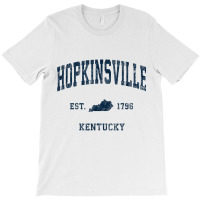 Hopkinsville Kentucky Ky Vintage Athletic Navy Sports Design T Shirt T-shirt | Artistshot