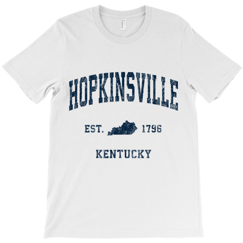 Hopkinsville Kentucky Ky Vintage Athletic Navy Sports Design T Shirt T-shirt | Artistshot