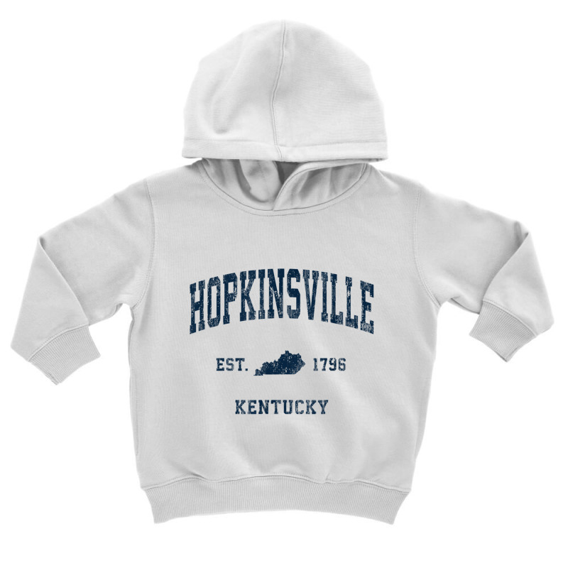 Hopkinsville Kentucky Ky Vintage Athletic Navy Sports Design T Shirt Toddler Hoodie | Artistshot