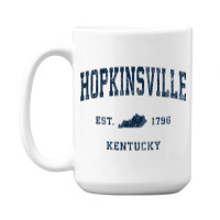 Hopkinsville Kentucky Ky Vintage Athletic Navy Sports Design T Shirt 15 Oz Coffee Mug | Artistshot