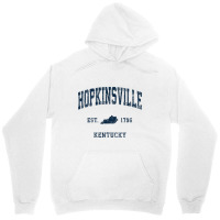 Hopkinsville Kentucky Ky Vintage Athletic Navy Sports Design T Shirt Unisex Hoodie | Artistshot