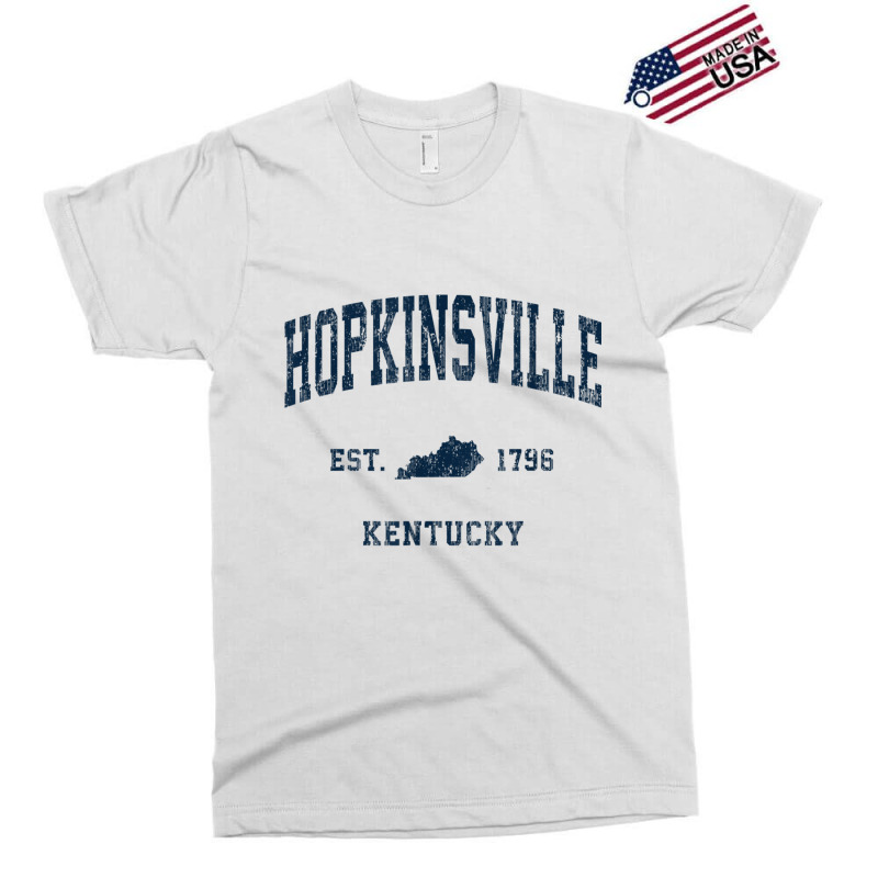 Hopkinsville Kentucky Ky Vintage Athletic Navy Sports Design T Shirt Exclusive T-shirt | Artistshot