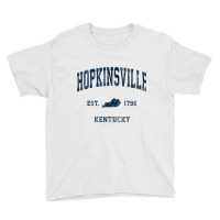 Hopkinsville Kentucky Ky Vintage Athletic Navy Sports Design T Shirt Youth Tee | Artistshot