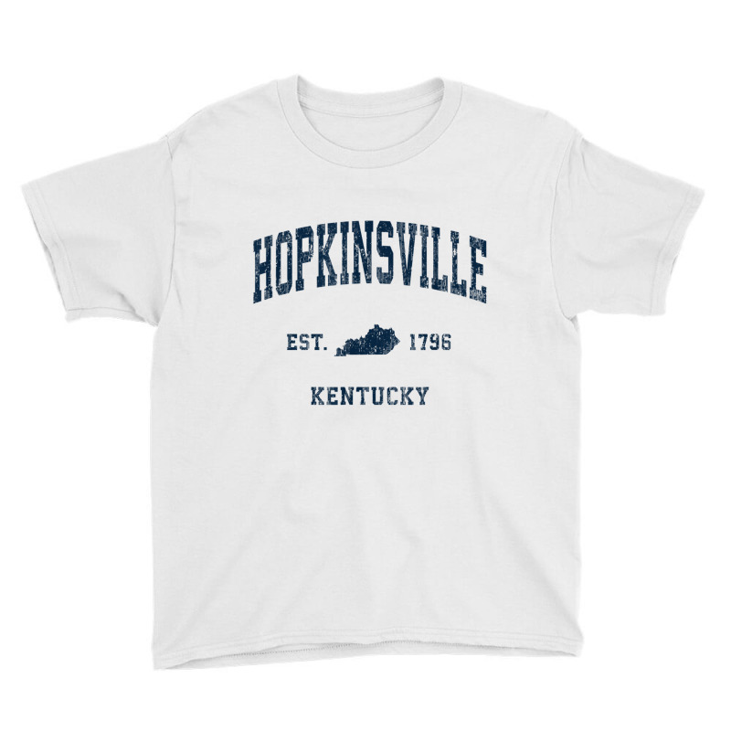 Hopkinsville Kentucky Ky Vintage Athletic Navy Sports Design T Shirt Youth Tee | Artistshot