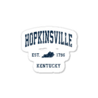 Hopkinsville Kentucky Ky Vintage Athletic Navy Sports Design T Shirt Sticker | Artistshot