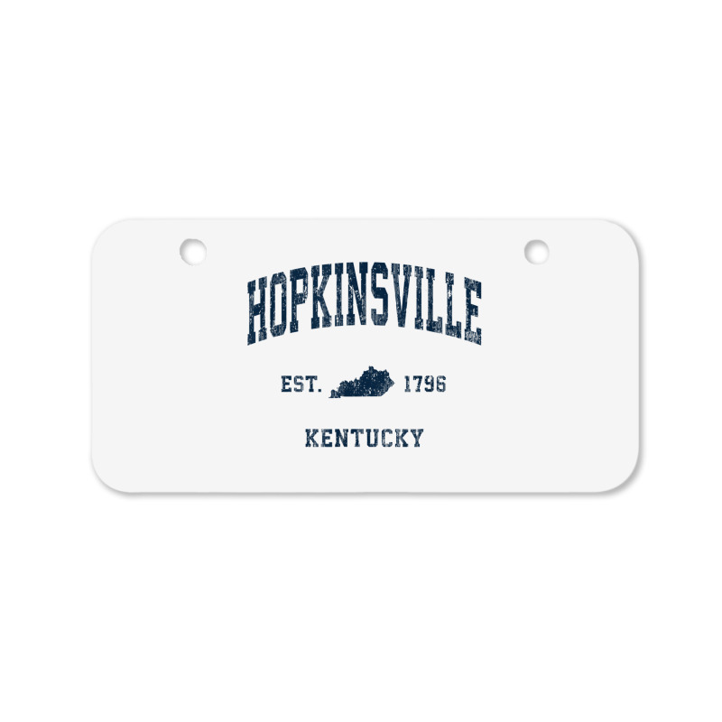 Hopkinsville Kentucky Ky Vintage Athletic Navy Sports Design T Shirt Bicycle License Plate | Artistshot