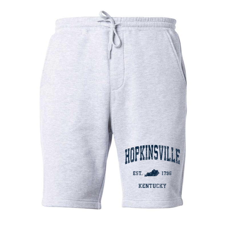 Hopkinsville Kentucky Ky Vintage Athletic Navy Sports Design T Shirt Fleece Short | Artistshot