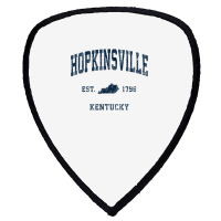 Hopkinsville Kentucky Ky Vintage Athletic Navy Sports Design T Shirt Shield S Patch | Artistshot