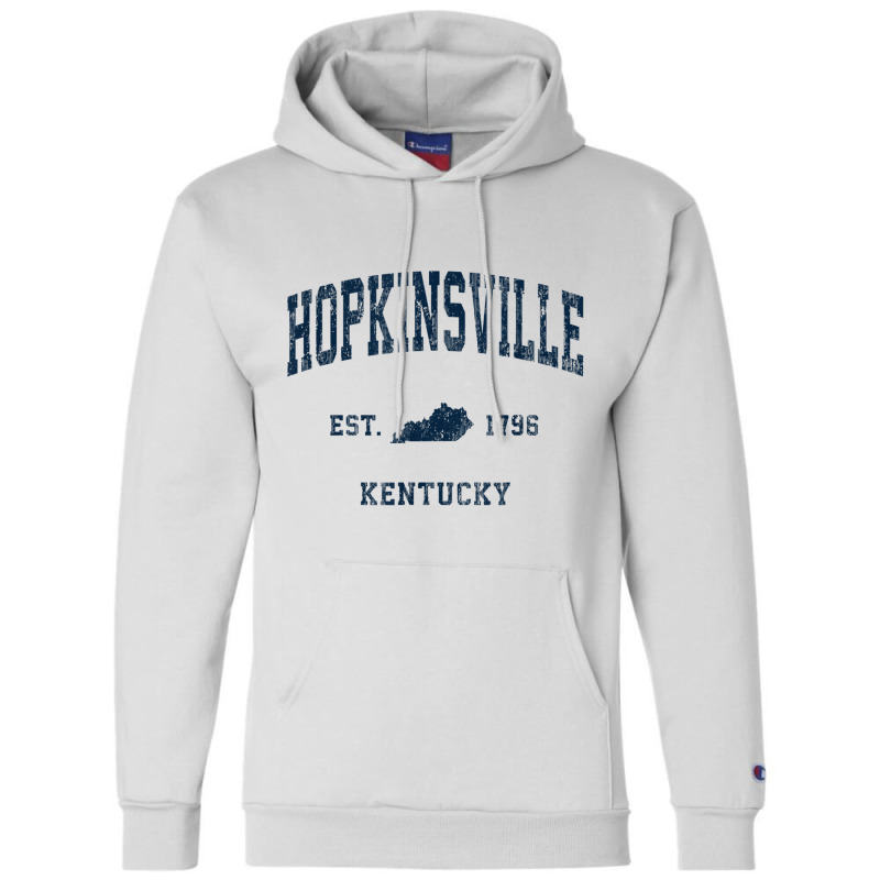 Hopkinsville Kentucky Ky Vintage Athletic Navy Sports Design T Shirt Champion Hoodie | Artistshot