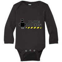 I Love Robots Technology Long Sleeve Baby Bodysuit | Artistshot