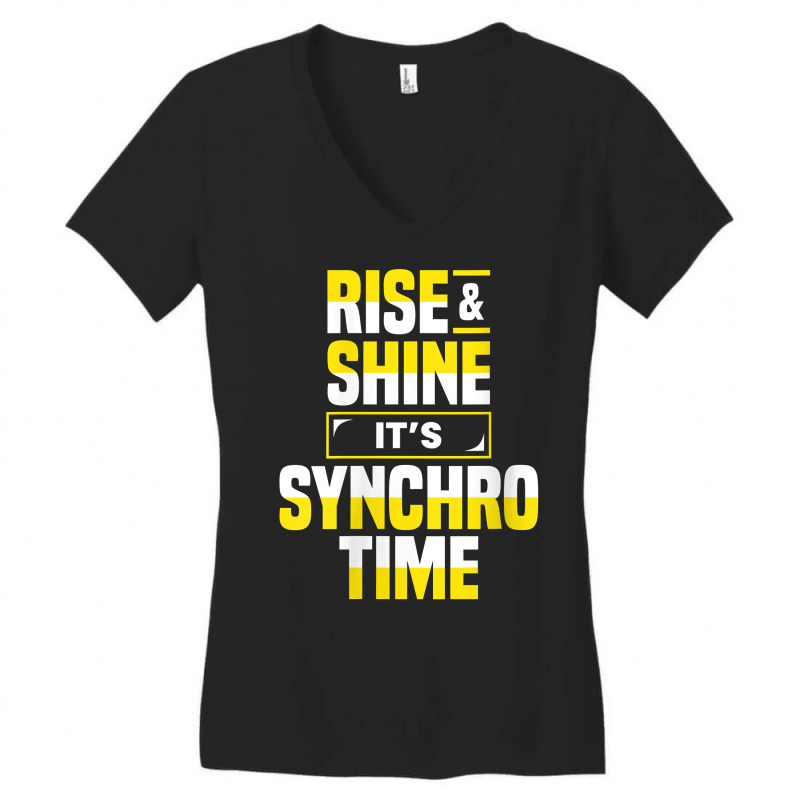 Womens Synchro Time Synchronized Swimming Artistic Swimmer Apparel V N Women's V-Neck T-Shirt by sadukakehy | Artistshot